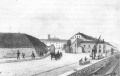 Brama Ślimacza od strony Górnego Wiku (F. Treder, Am Schneckentor, 1876 /w:/ E. Gwiazdowska, Widoki Szczecina…, s. 352, ryc. 82)