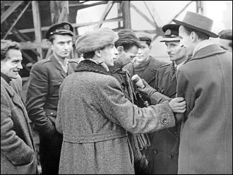 W Stoczni Szczecińskiej (lata 50.) - fot. Jerzy Boniecki